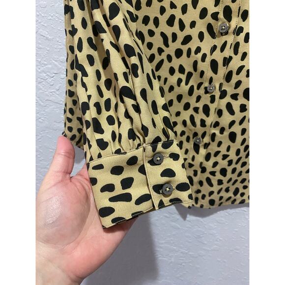 UNTUCKit Long Sleeve Leopard Print Top Women's Size 4 - Picture 5 of 9